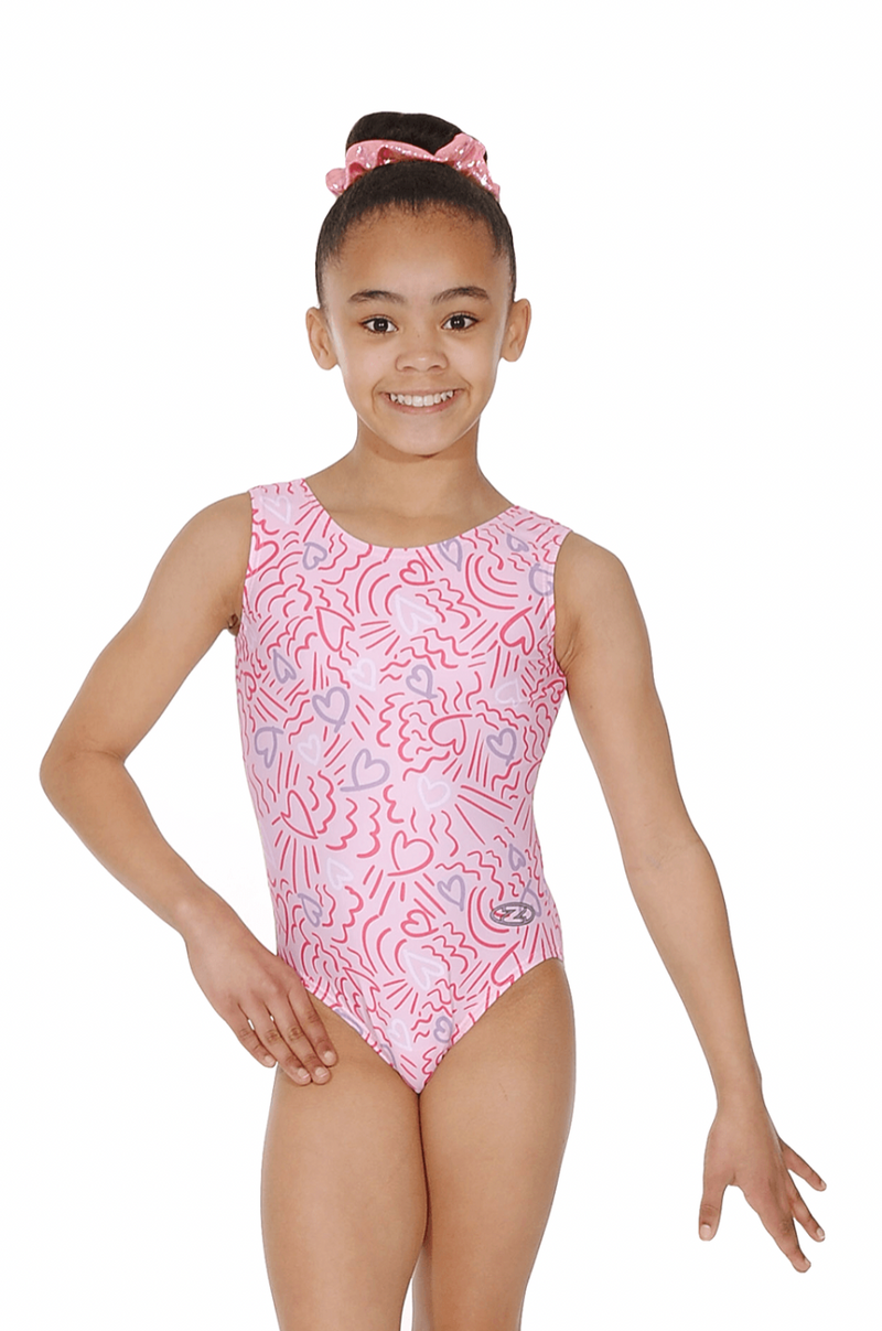 Cherish Sleeveless All-Over Print Leotard