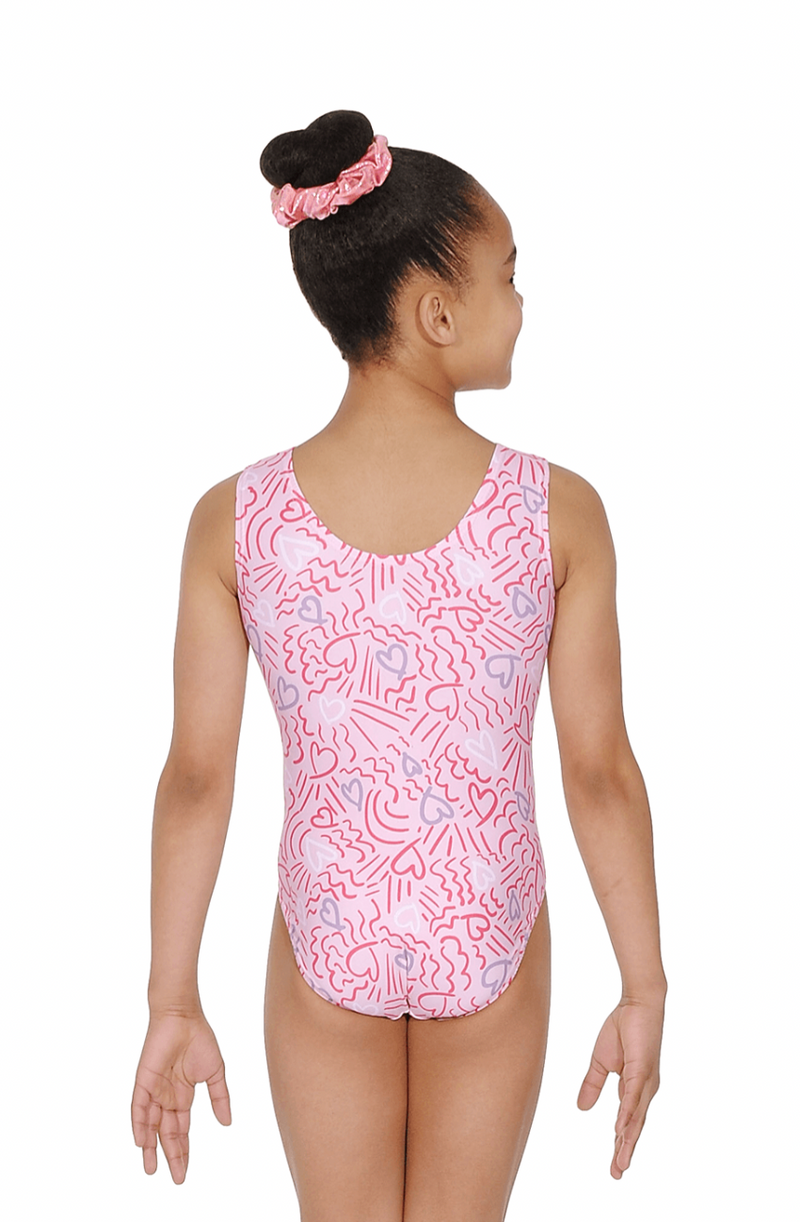 Cherish Sleeveless All-Over Print Leotard