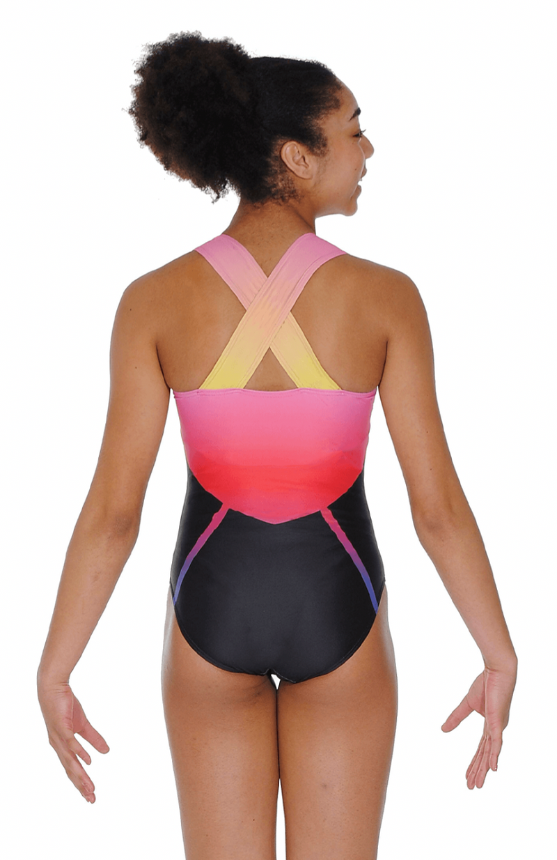 Fever Cross-Over Back Gymnastics Leotard