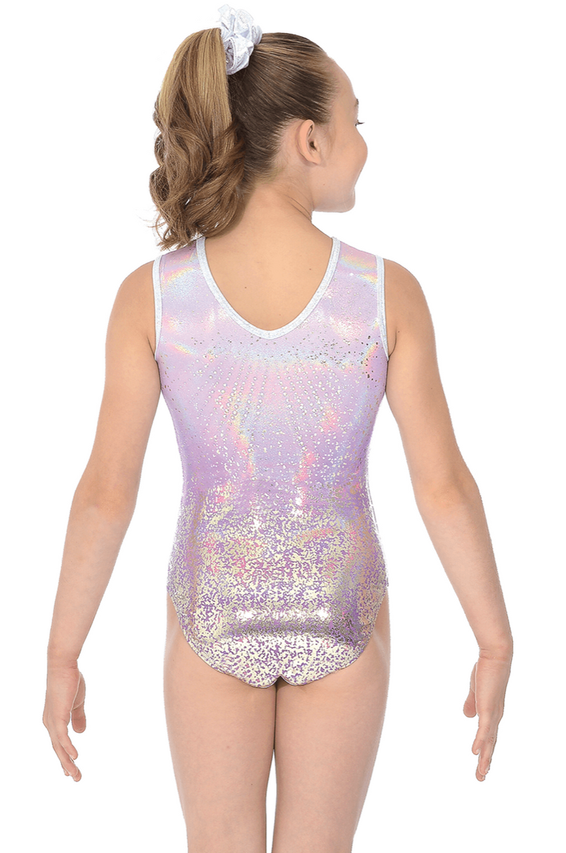 Ariana V Neck Sleeveless Shine Leotard