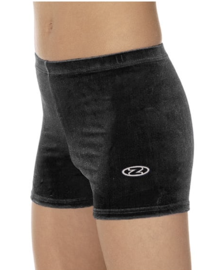 Black Velour Shorts