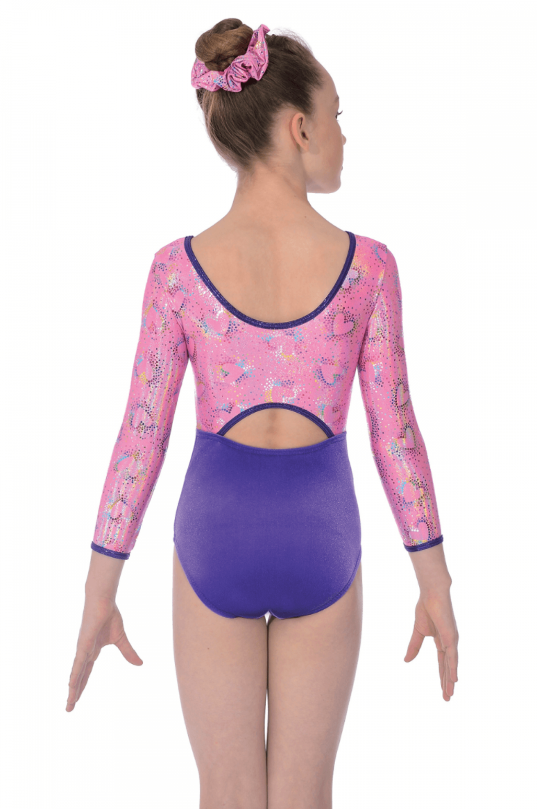 Cupid 3/4 Sleeve Girls' Gymnastics Leotard