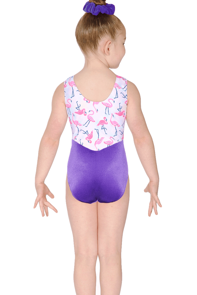 Flamingo Girl's Sleeveless Leotard
