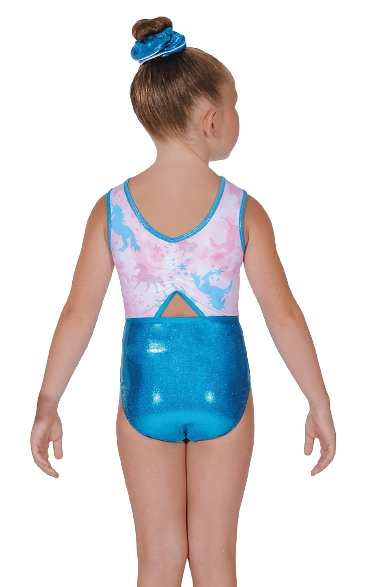 Fantasy Unicorn Print Sleeveless Leotard