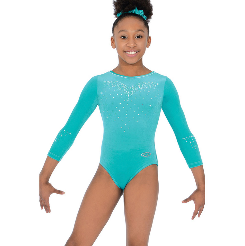 Crystal Long Sleeved Gymnastics Leotard